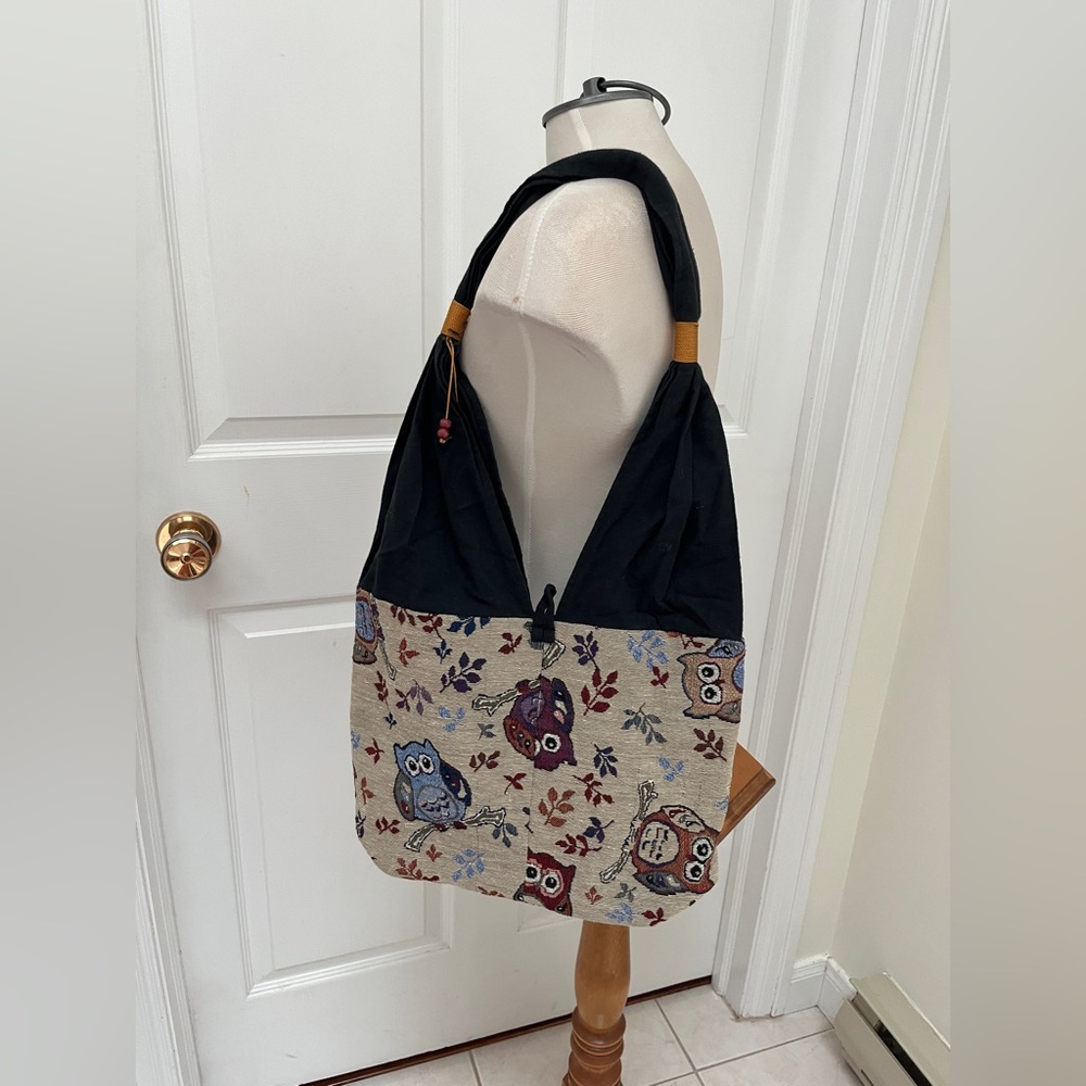 Thai Elephant Owl Cotton Handbag
Shoulder Bag Multicolored